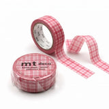 MT Washi Tape Overlapped Wide Gingham Check Pink