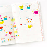 AIUEO Schedule Pop Stickers Animal Heart