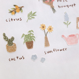 SUATELIER Stickers Flower Cafe