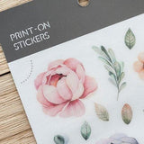 MU Craft Print-On Sticker Spring Flower 011