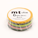 MT Slim 6mm Washi Tape Set Deco B