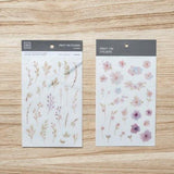 MU Craft Print-On Sticker Ferns & Flowers 013