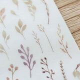 MU Craft Print-On Sticker Ferns & Flowers 013