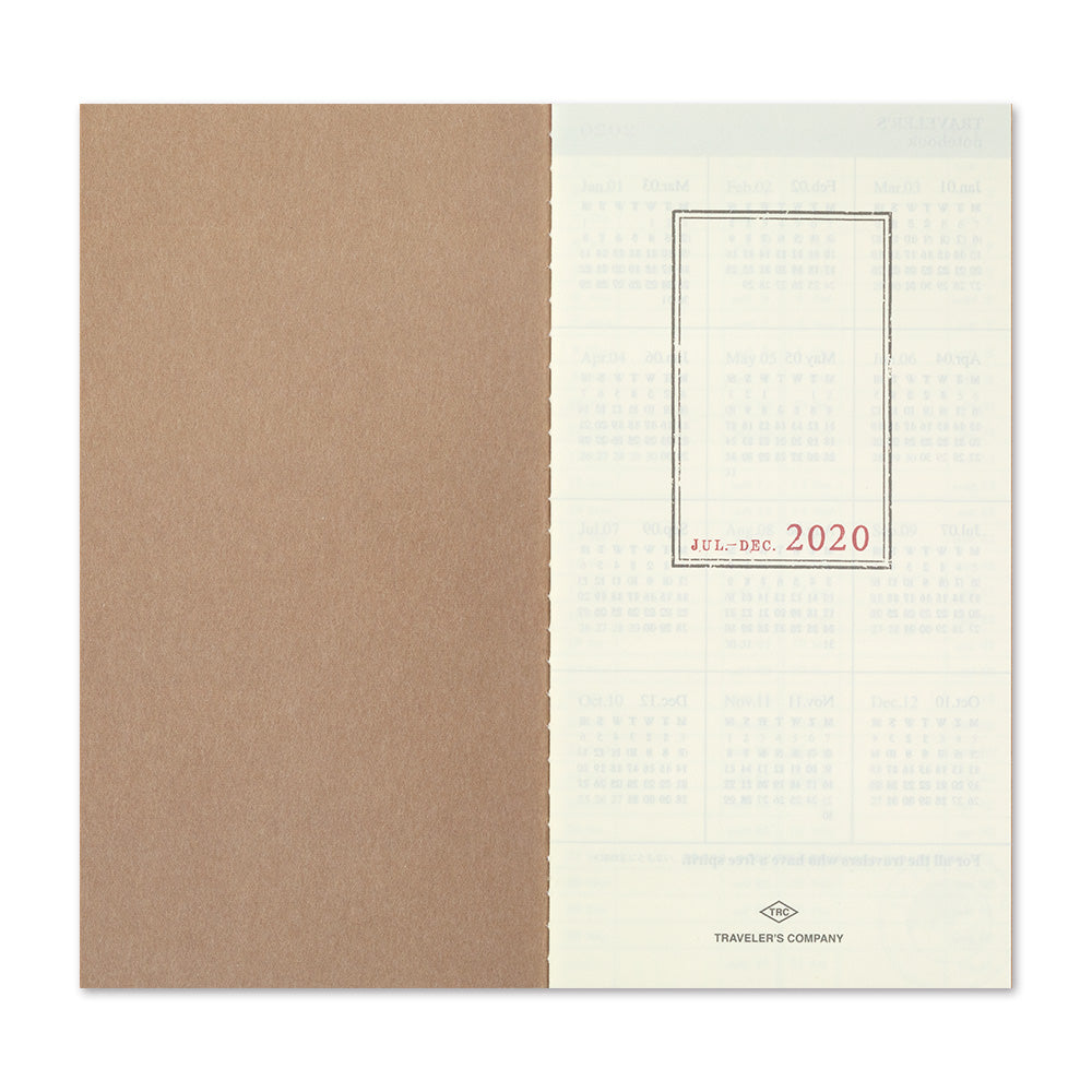 TRAVELER'S 2020 Notebook Diary Second Half