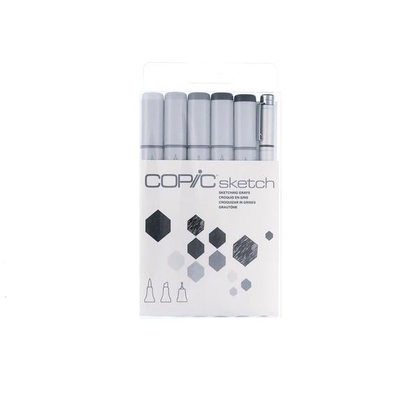 COPIC Sketch Marker 5Cols + 1 Multiliner SP Gray Set