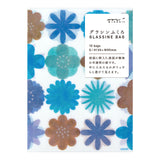 MD CH Glassine Paper Bag S Watercolor Flower Blue