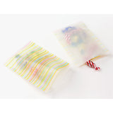 MD CH Glassine Paper Bag M Watercolor Border LT Blue