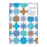 MD CH Glassine Paper Bag M Watercolor Flower Blue