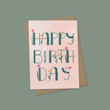 EJMEMENTO Greeting Card Happy Birthday Flowers