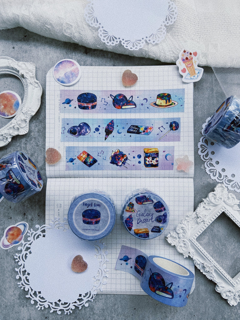 KAZEL LIM 2.5cm Washi Tape Galaxy Dessert – WRITER Stationery Store