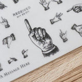 MU Craft Print-On Sticker Hand Sign & Stamps 018