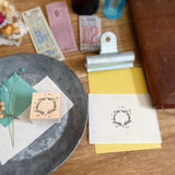 NONNLALA Flower Label Rubber Stamp