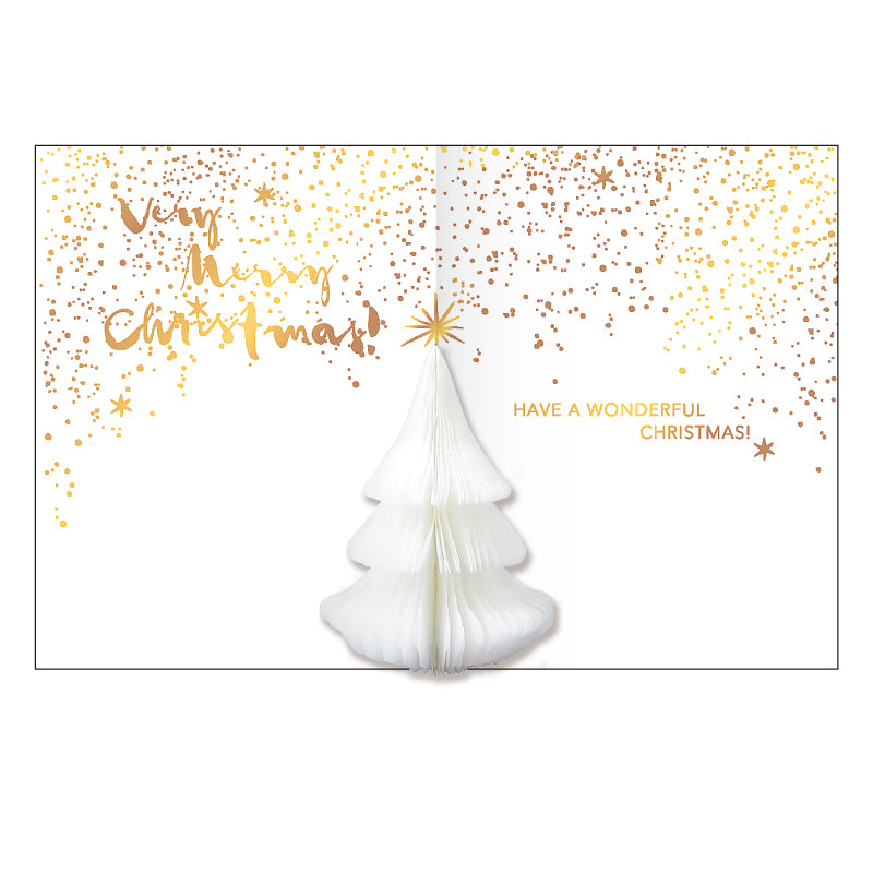 Honey Comb Mini Card White Tree