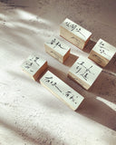 PION Chinese Handwritten Rubber Stamp Set 6 Pieces