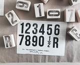 RAW MARKET SHOP Numbers Rubber Stamp Set