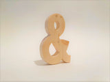 Natural Wood Handcrafted Letter-&