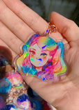 KAZEL LIM Watercolor Keychain Rainbow