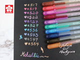 SAKURA Gelly Roll Pen 5Colors Shiny Metallic Set