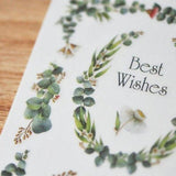 MU Craft Print-On Sticker Best Wishes Flowers 030