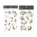 MU Craft Print-On Sticker Flower White 033