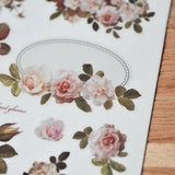 MU Craft Print-On Sticker Flower Baby Pink 034