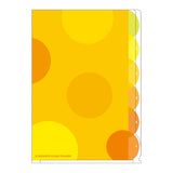 MD 5 Pockets Clear Folder A4 Dots Yellow