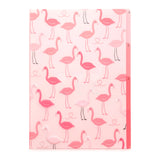 MD 3 Pockets Clear Folder A4 Flamingo
