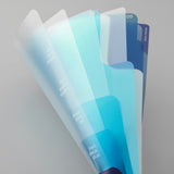 MD 5 Pockets Clear Folder A4 Two-Way Blue