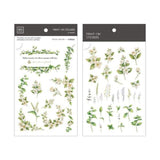 MU Craft Print-On Sticker Flower Green 035