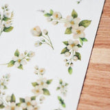 MU Craft Print-On Sticker Flower Green 035