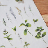 MU Craft Print-On Sticker Flower Green 035