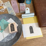 NONNLALA Window with Glitter Rubber Stamp