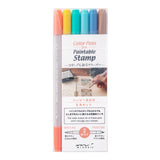 MD Paintable Stamp Color Pens Set Assorted Happiness