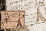 TOKYO ANTIQUE Wood Stamp Souvenirs de Paris