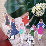 STARLULULU Retro Fashion Girl Sticker Set of 6x