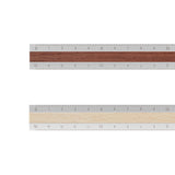 MD Aluminum Wooden Ruler 15cm LT Brown