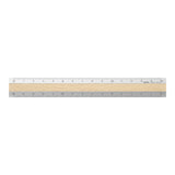 MD Aluminum Wooden Ruler 15cm LT Brown