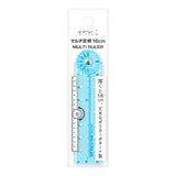 MD Multi Ruler 16cm Blue