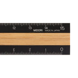 MD Aluminum Wooden Ruler 15cm Black