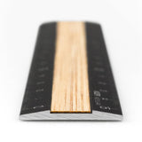 MD Aluminum Wooden Ruler 15cm Black