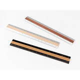 MD Aluminum Wooden Ruler 15cm Black