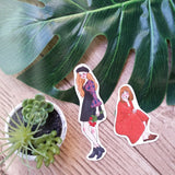 STARLULULU Retro Fashion Girl Sticker Set of 6x