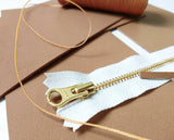 CORALC ATELIER DIY Kit-Leather Zipper Pouch