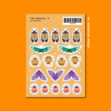 AZREENCHAN Sticker Sheet Tiny Insert 2 Yellow
