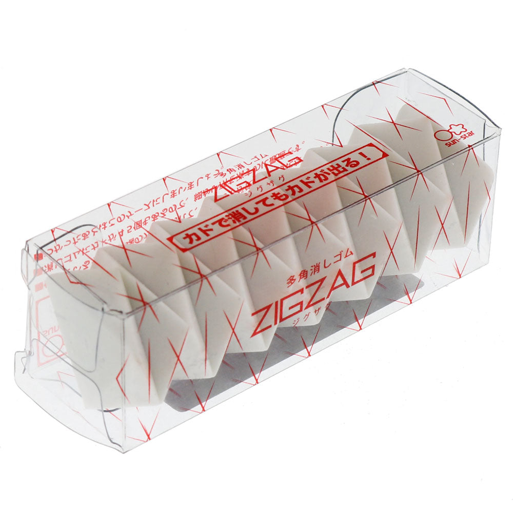 SUN-STAR Eraser Zig Zag Multi Angle White
