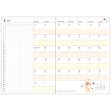 SUN-STAR 2022 Schedule Book Monthly B6 DC Yellow Kuma & Pooh