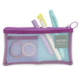 SUN-STAR Mesh Mesh Pouch Slim Light Blue+Voilet