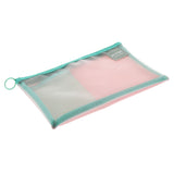 SUN-STAR Mesh Mesh Pouch B6 Pink+Green