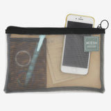 SUN-STAR Mesh Mesh Pouch B6 Beige+Black