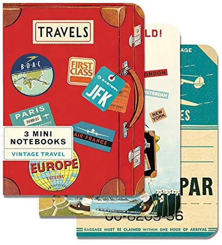 3 Mini Notebooks-Vintage Travel